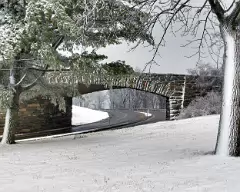 afton bridge snowy