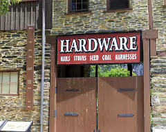 hardware store and flood gauge