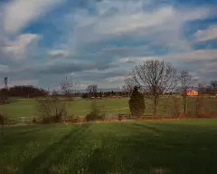 across the road